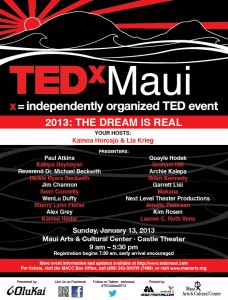 TEDxMaui 2013 poster