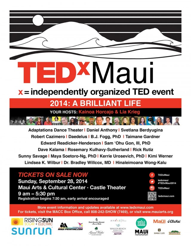 TEDxMaui 2014: A Brilliant Life